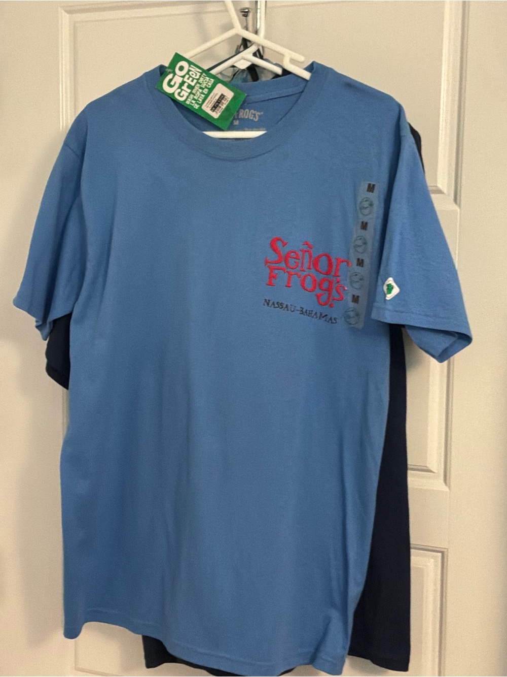 Señor Frogs Light Blue Graphic Tee new never worn